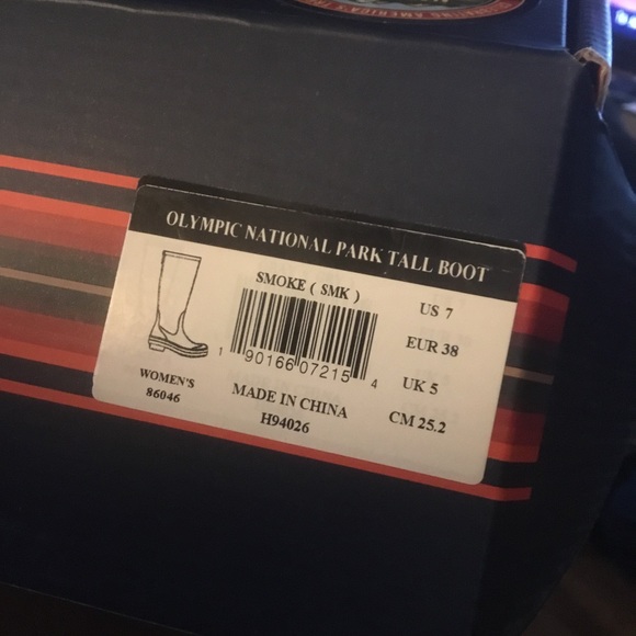 New Pendleton Olympic National Park tall rubber rain boots 7 NIB $150 - Picture 9 of 11